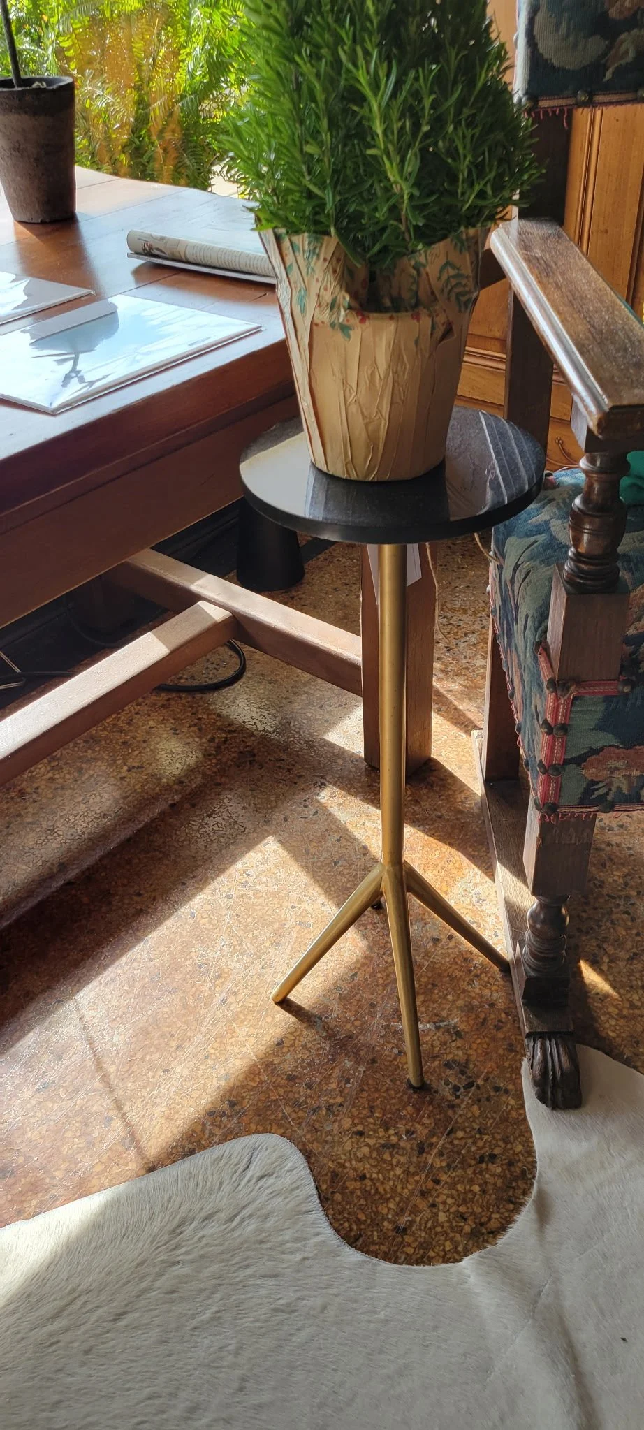 Marble Top 3 Leg Side Tables