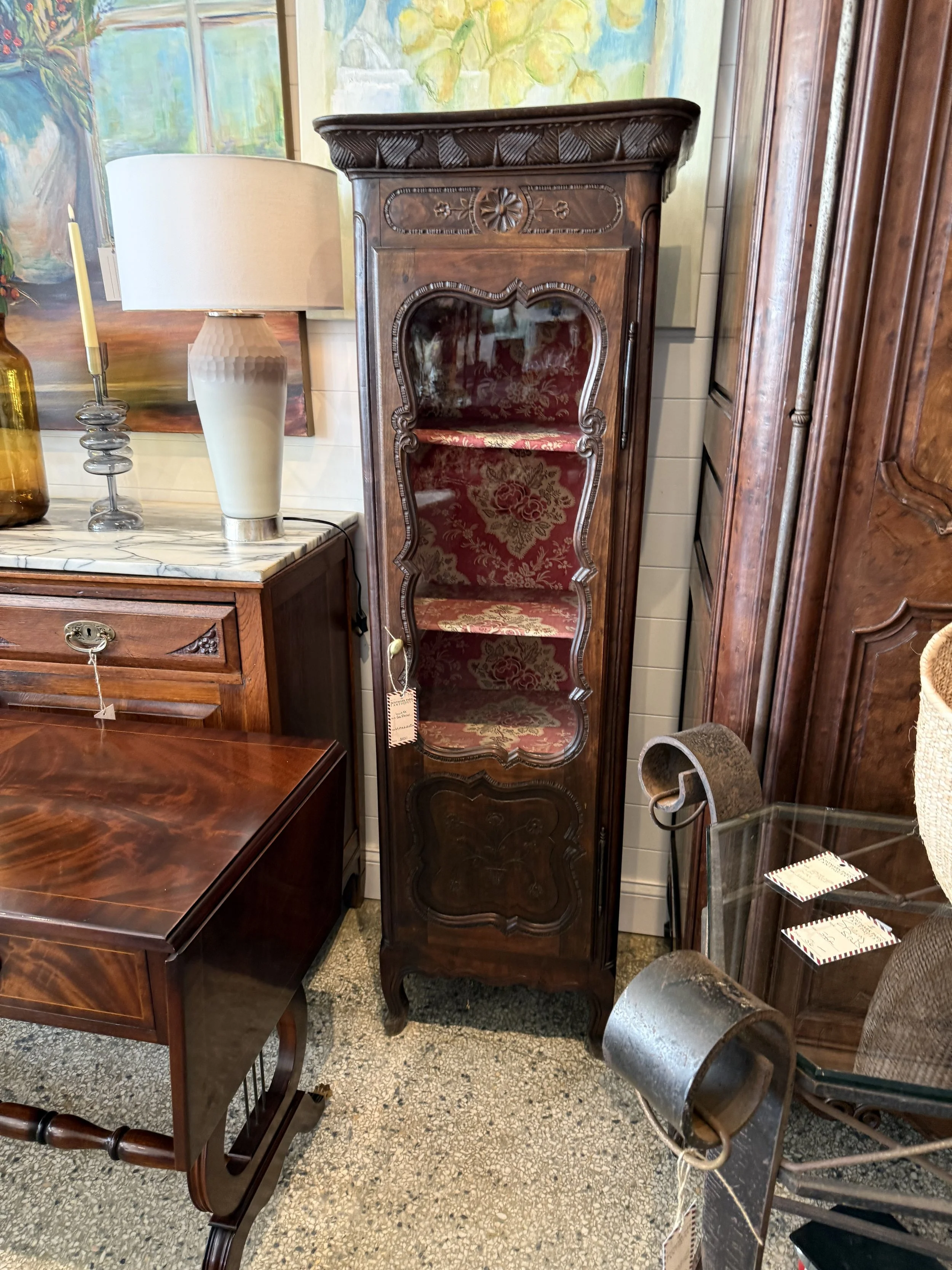 Louis XV Oak Vitrine