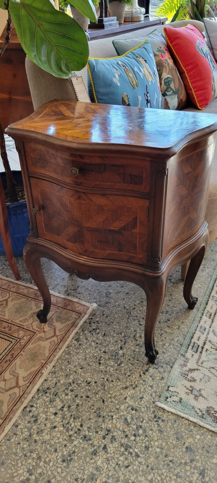 Louis XV Parquetry Side Tables, pair