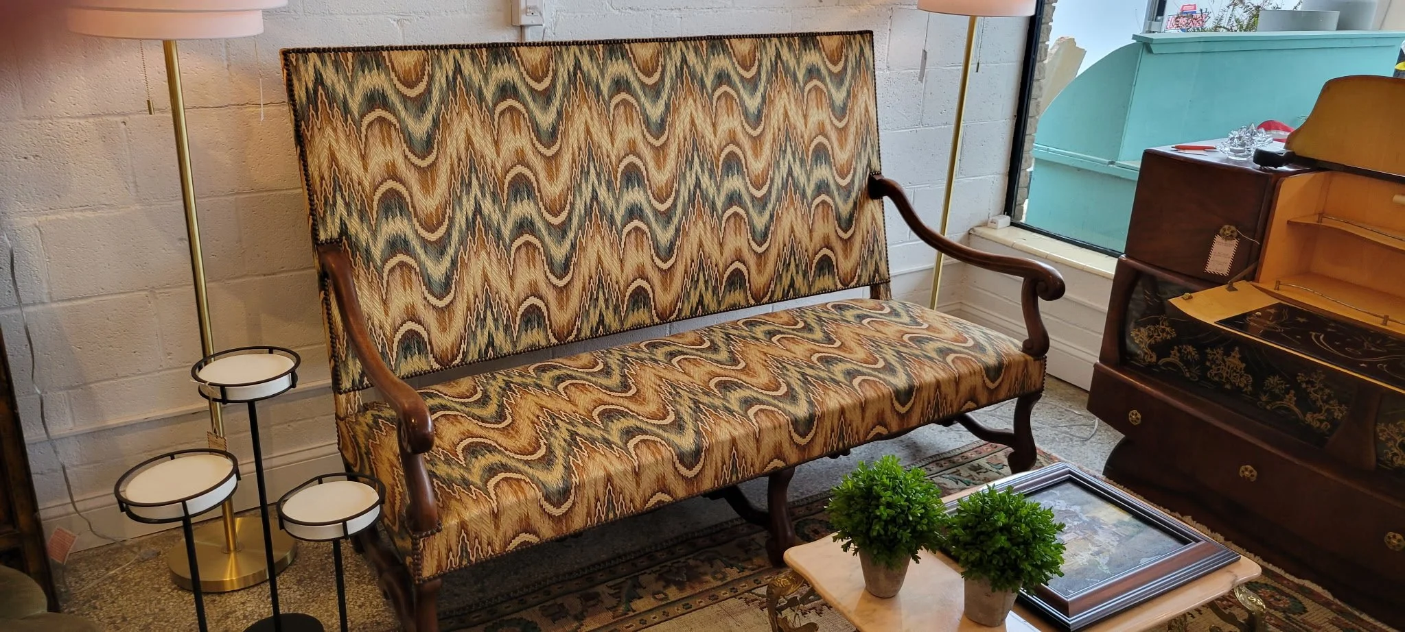 Louis XIII Upholstered Settee