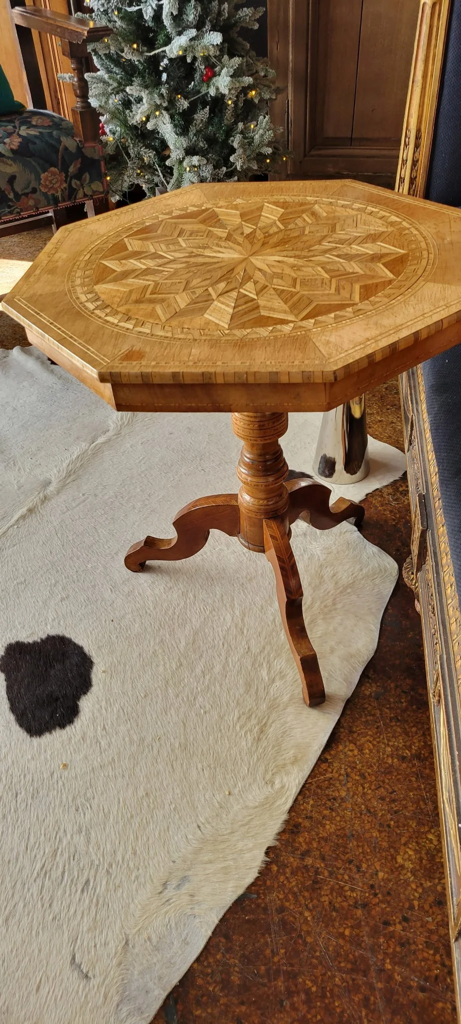 Danish marquetry Inlaid Occasional Table