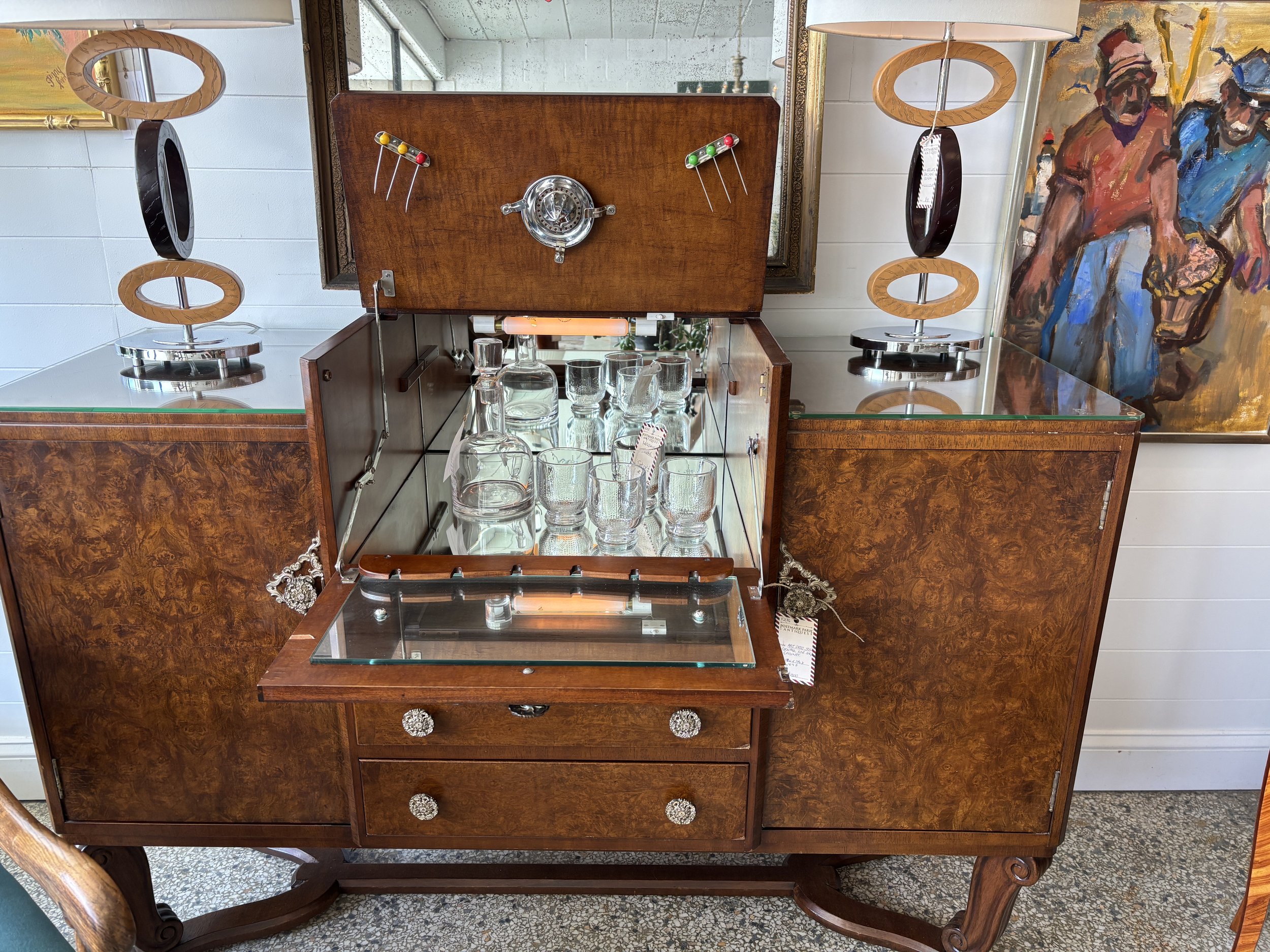 Art Deco Cocktail Bar Cabinet