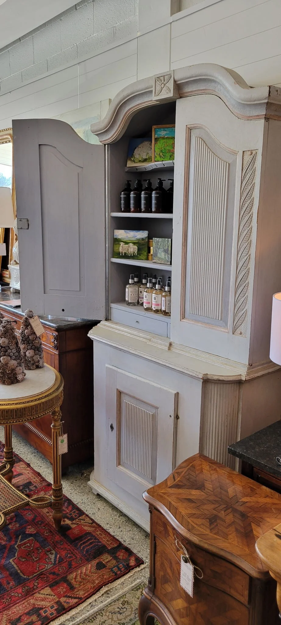 Swedish Gustavian Painted Linen Cupboard