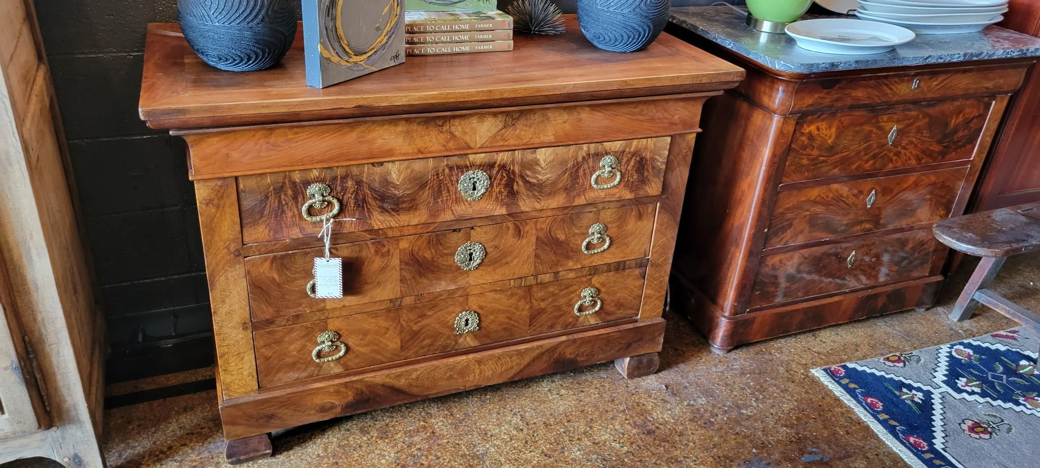 Louis Philippe Walnut 4 Drawer Chest