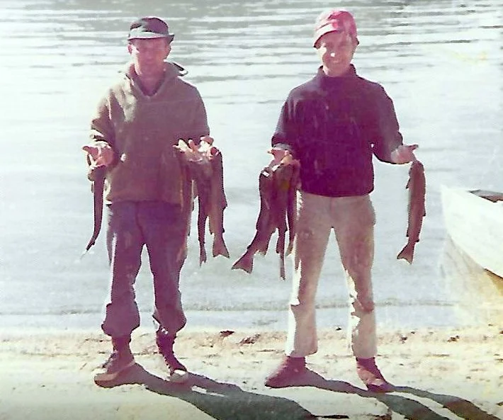 Trout caught at Lake Brunner in the 1980s