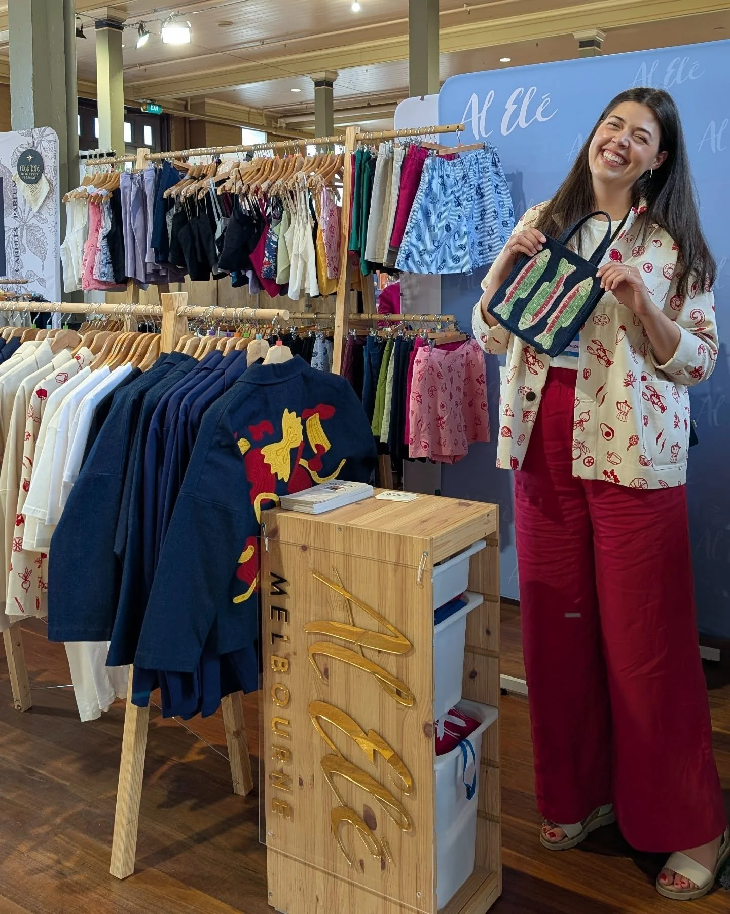 It&rsquo;s almost time! ✨
@thefinderskeepersmarket Melbourne kicks off today from 4pm at the Royal Exhibition Building in Carlton 🌸

We&rsquo;ll be there all weekend with the Garden of Eatin' collection 🍊🍅🍒 a playful mix of prints, timeless linen