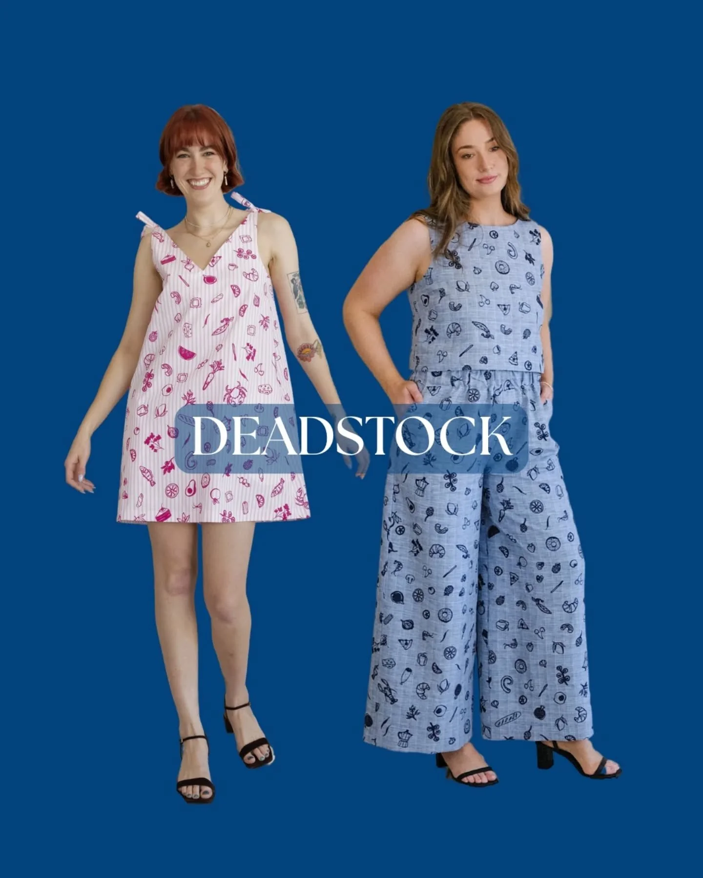 Did you know that our collection is printed on deadstock? And do you know what that is?

Deadstock fabric is excess material from factories that would otherwise go to waste - which means each colourway is super limited 🪡🧵

With the Garden of Eatin'