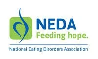 NEDA logo with tagline 'Feeding Hope' and 'National Eating Disorders Association' text.