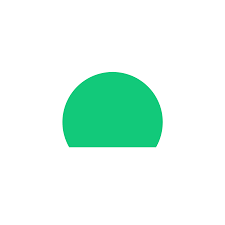 Green half-circle icon on white background.