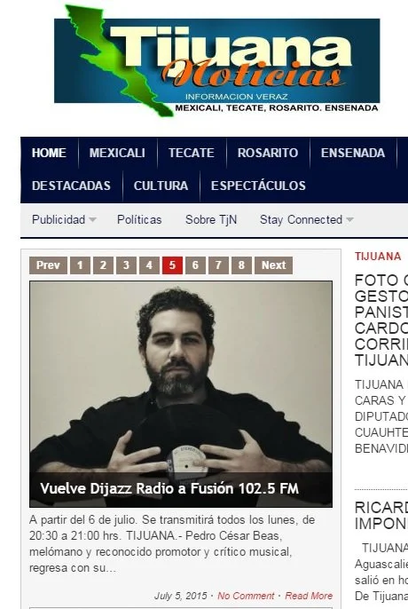 2015 Vuelve Dijazz Radio a Fusión 102.5 FM. Tijuana Noticias.jpg