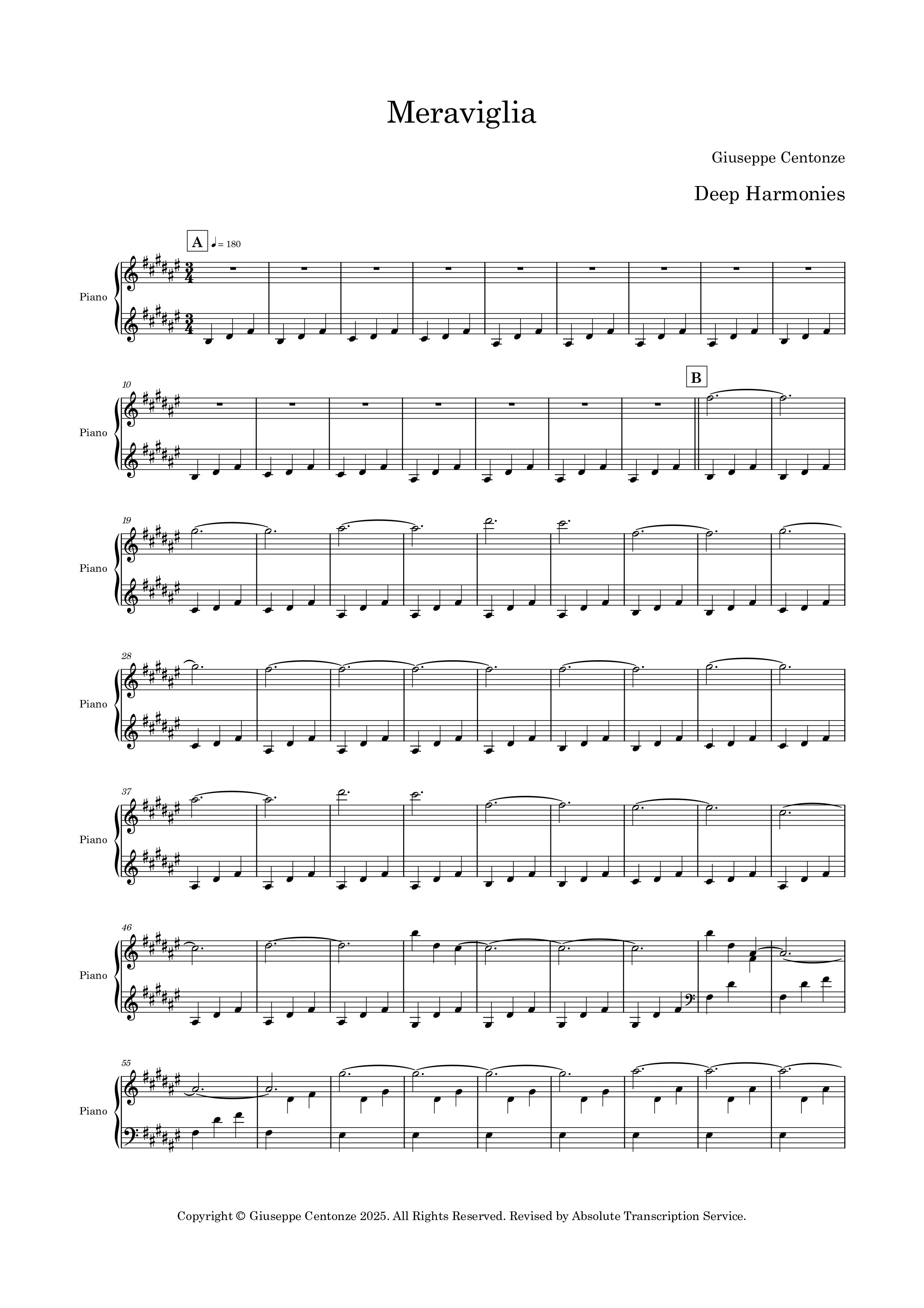 MERAVIGLIA (FULL SCORE)