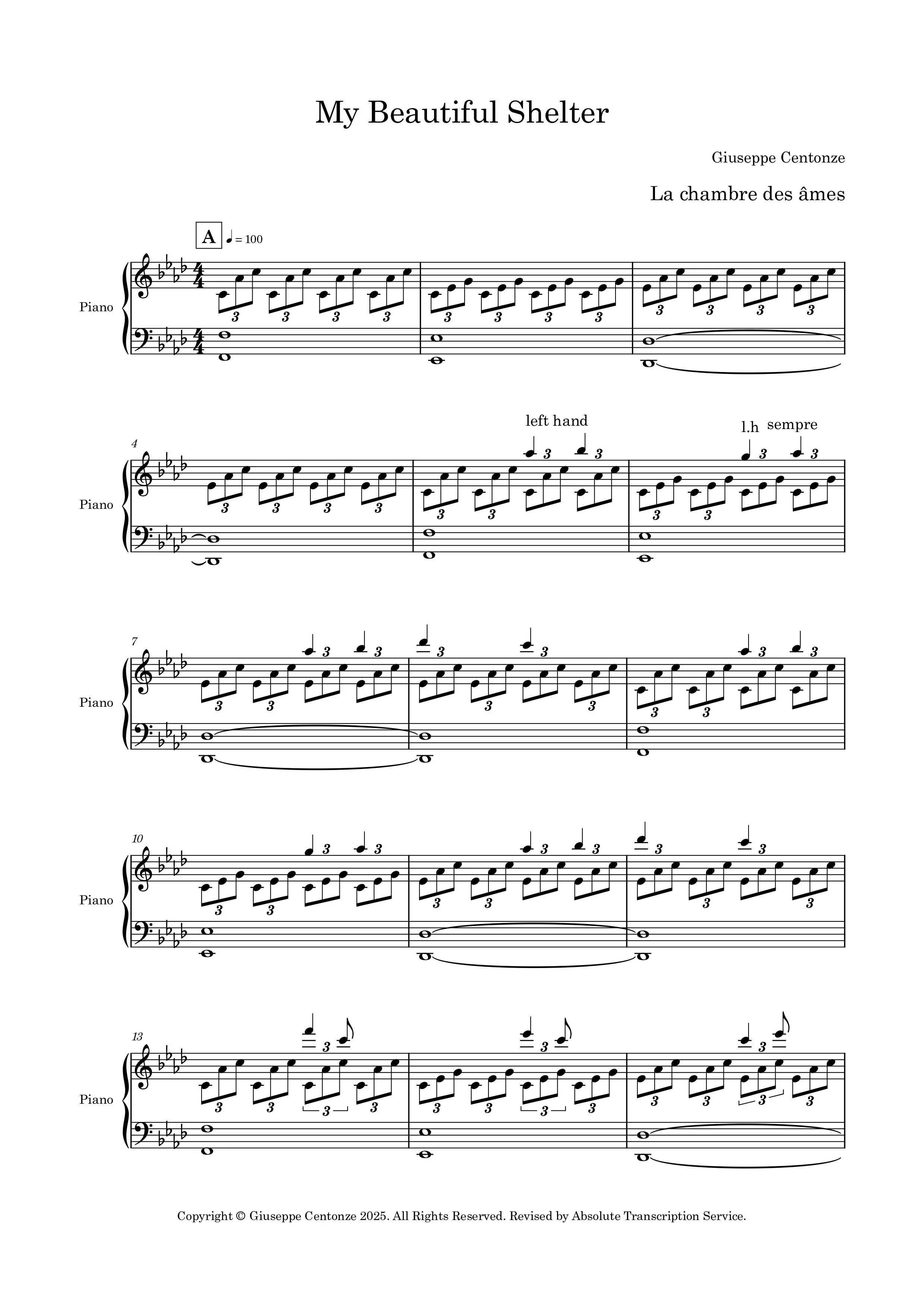 MY BEAUTIFUL SHELTER (SOLO PIANO)