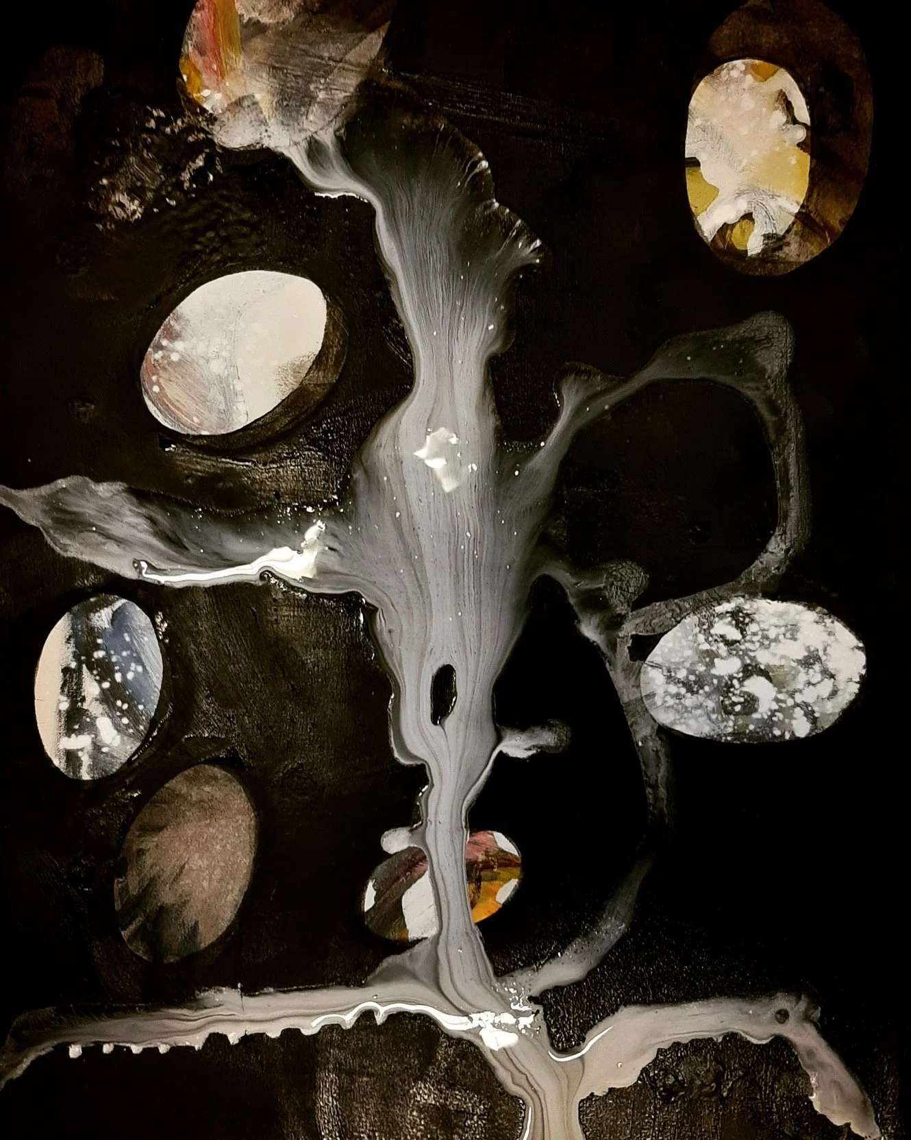 ‘Underwater growth’ / 60 x 80 cm / acrylverf op canvas/ 2020 / private collection