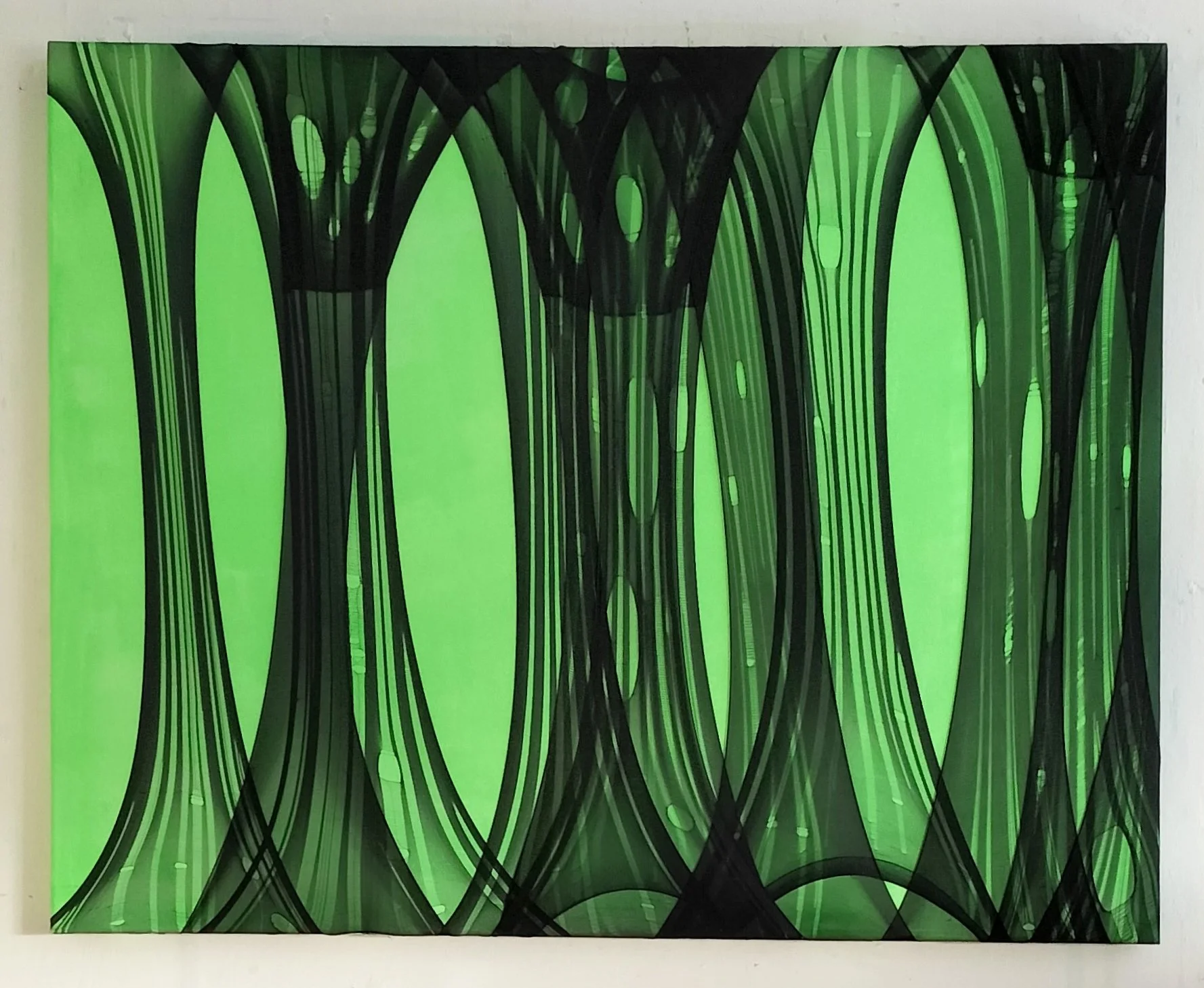 Clementine Oomes / 'Two trees' / gemengde techniek op canvas / 80 x 100 cm / 2024 