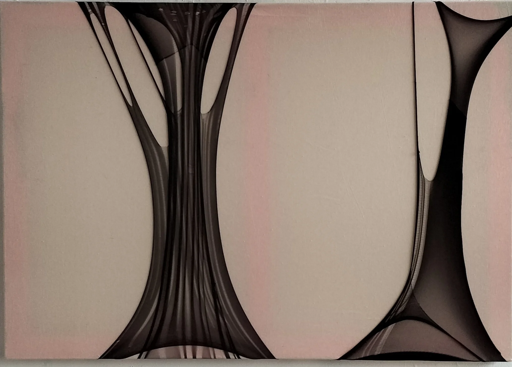 Clementine Oomes / 'Two trees' / gemengde techniek op canvas / 80 x 100 cm / 2024
