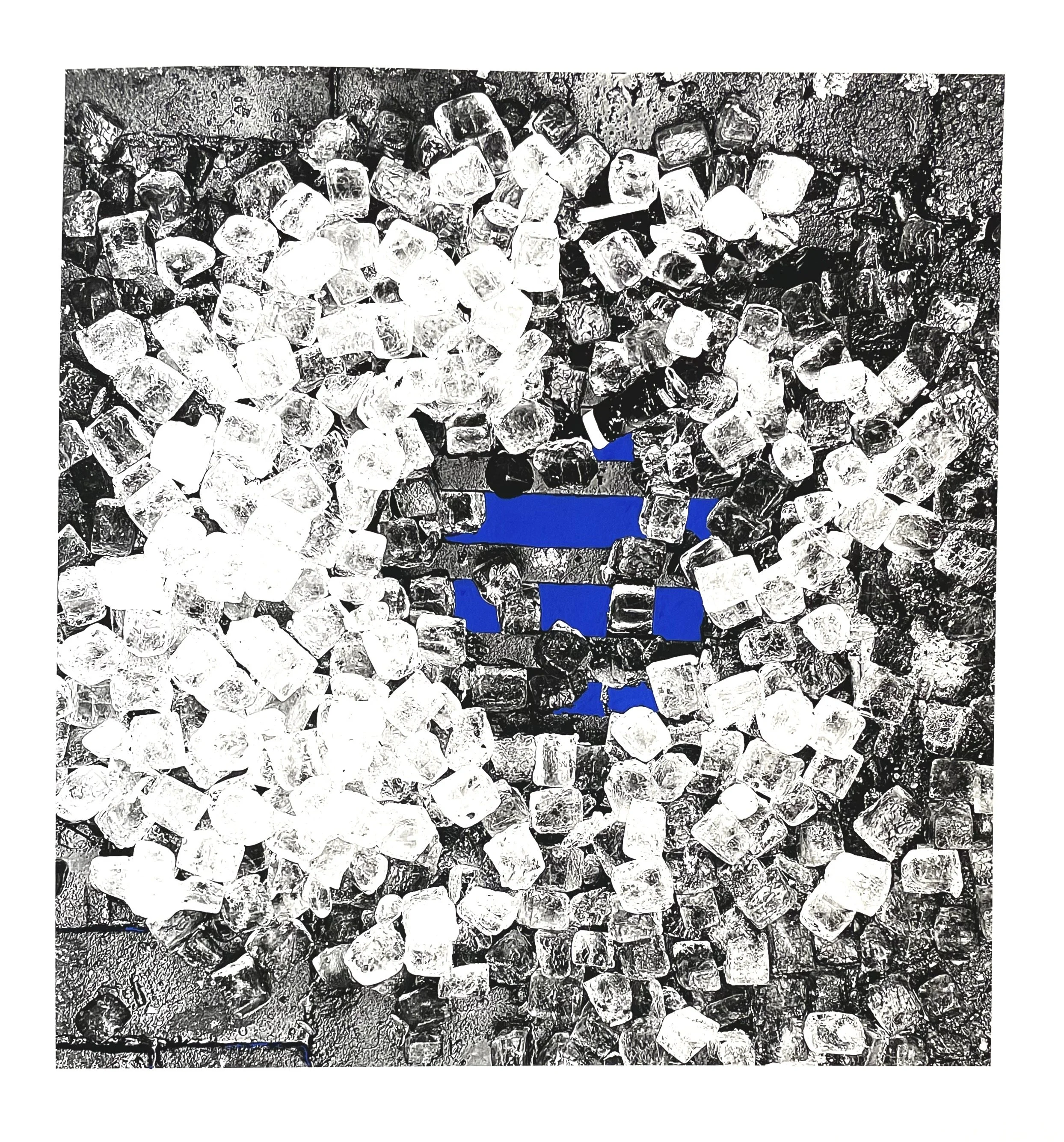 ICE MELTS BLUE - 2023 - Unique
Photo/Acrylic/Hahnemühle WT paper – 60x63cm