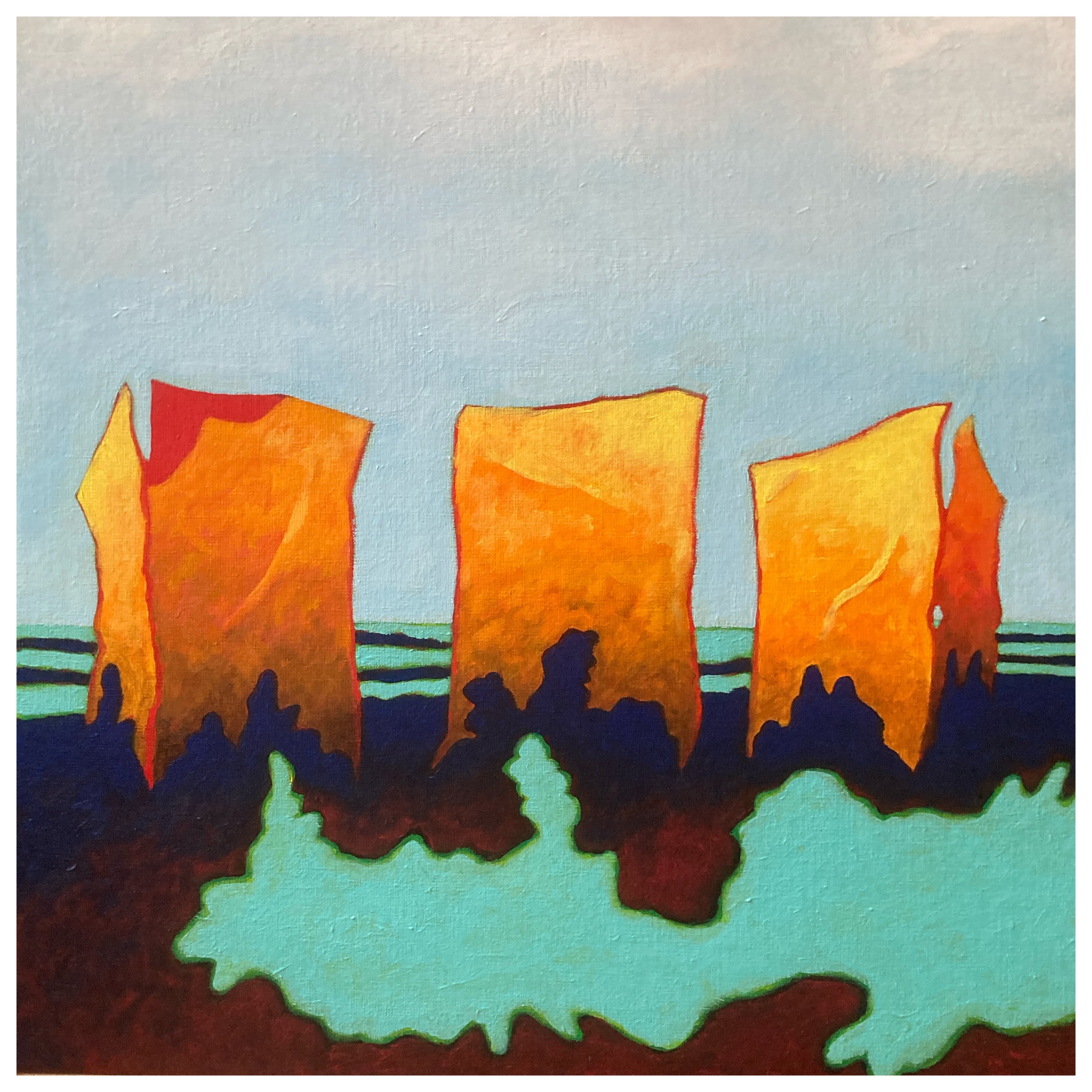 Untitled, 2023, acryl op linnen, 60 x 60 cm