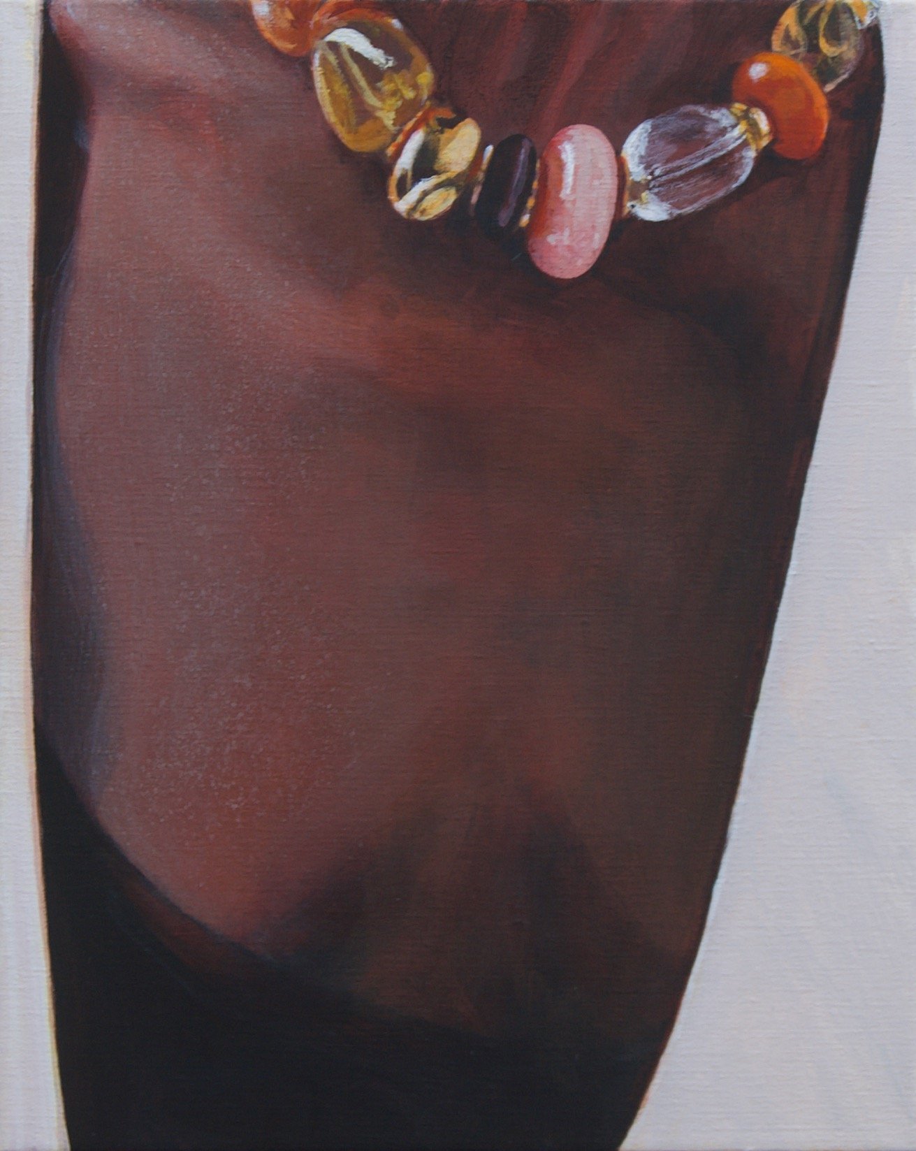 Sasja Wagenaar, Kralen, 2023, acryl op doek, 40 x 50, uniek