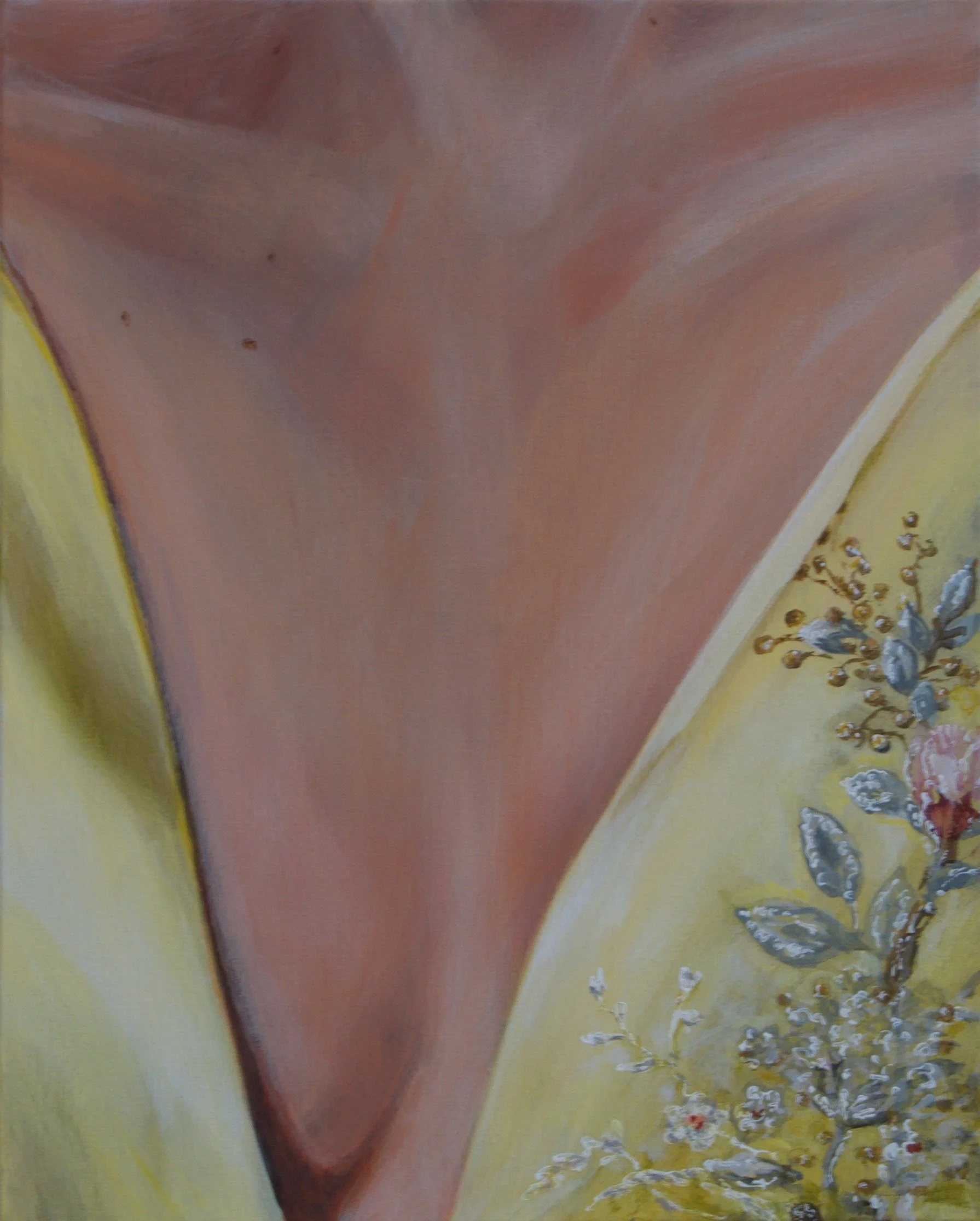 Sasja Wagenaar, Borduur, 2024, acryl op doek, 40 x 50 cm, uniek