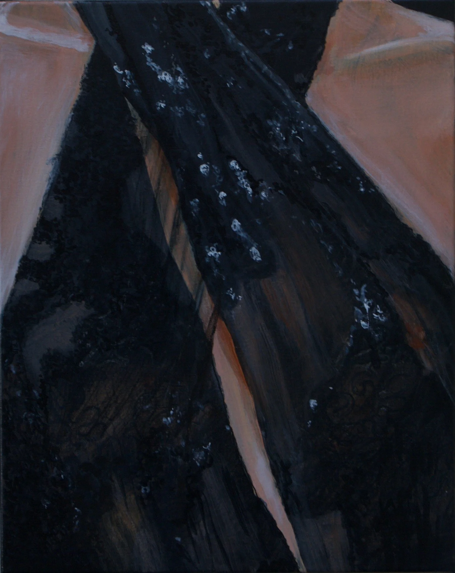 Sasja Wagenaar, Paillet, 2024, acryl op doek, 40 x 50 cm, uniek