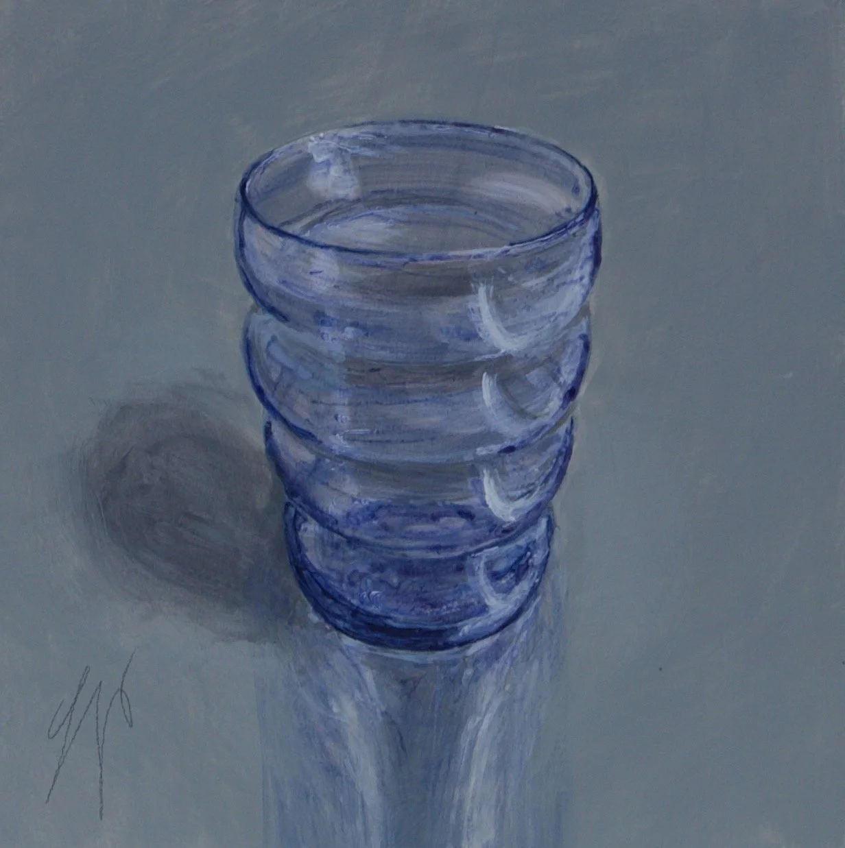 Sasja Wagenaar, Blauw, 2023, acryl op doek, 24 x 24 cm, uniek