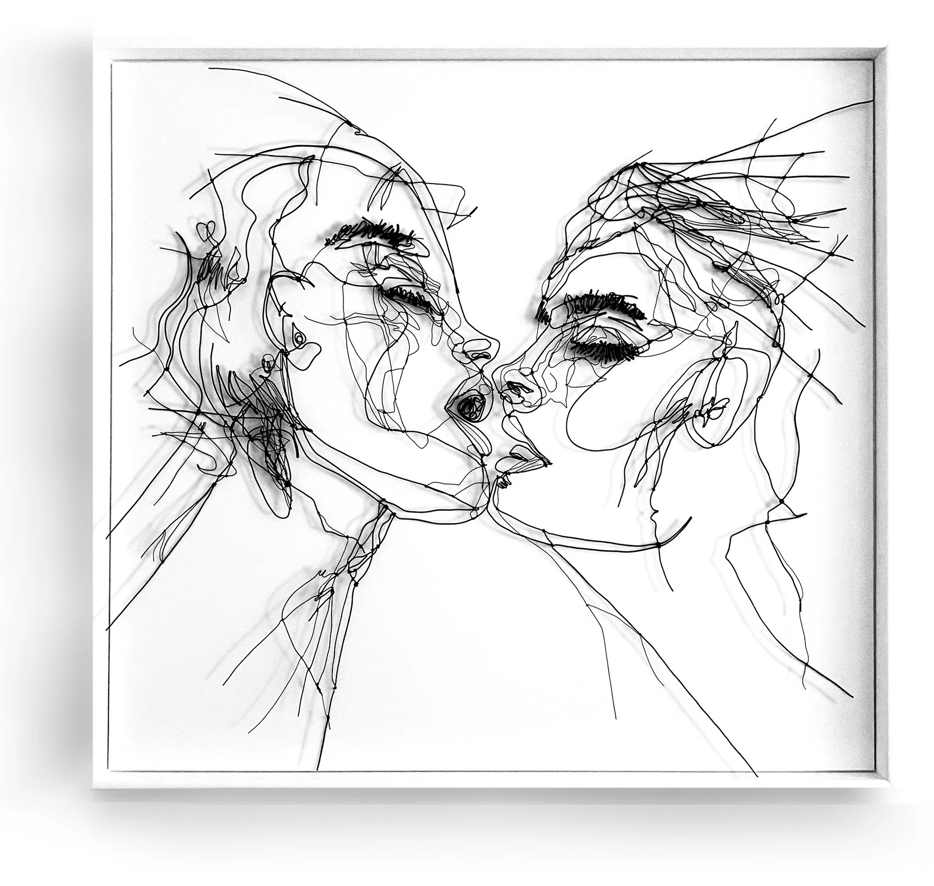 “Uniendo pieles” (Joining skins), 109 x 117 cm