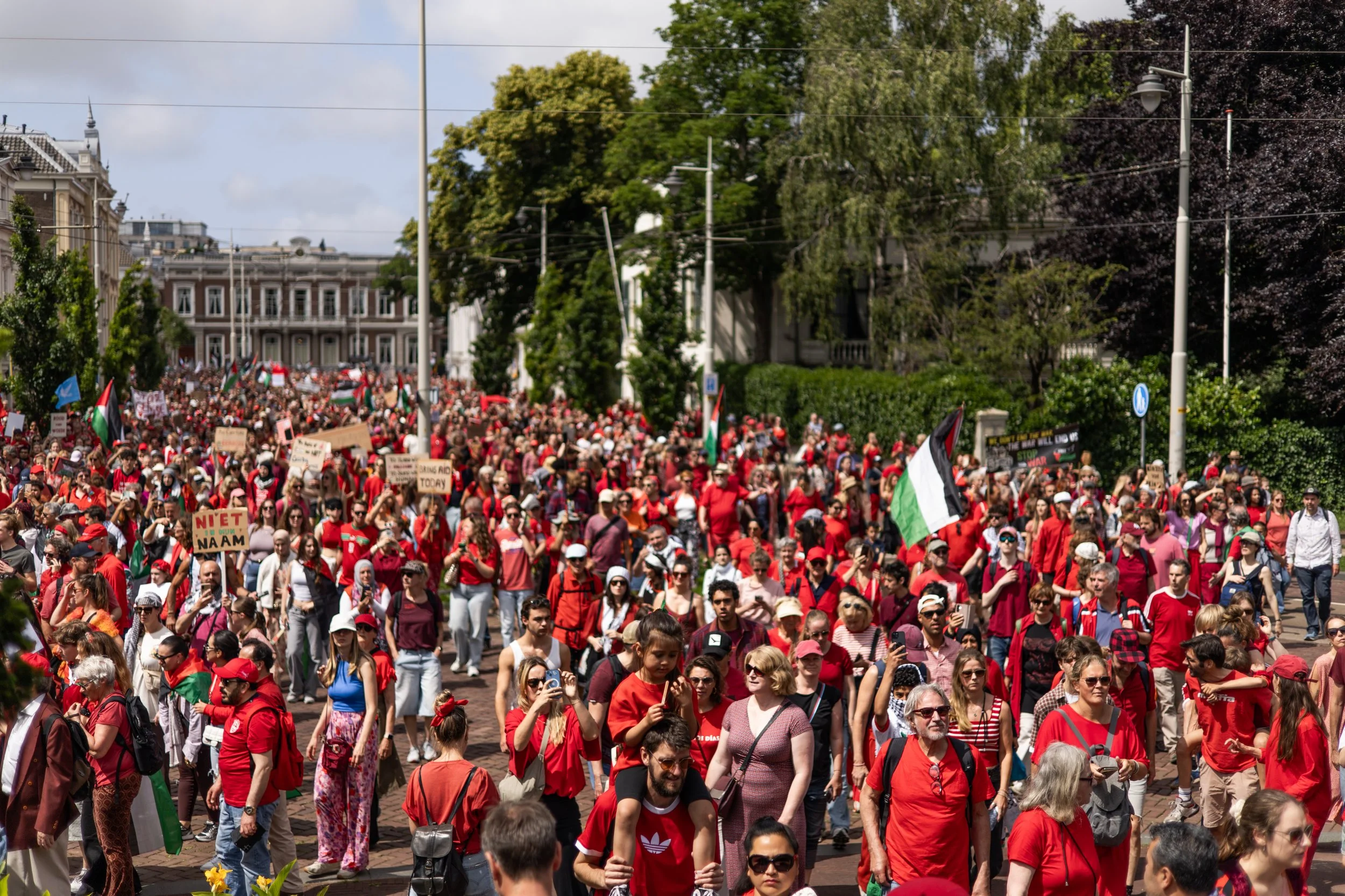 "drawing the red line" for Palestine: summer in Den Haag