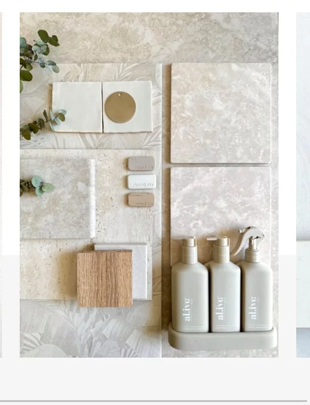 Melbourne design consultation with luxury moodboard and samples
