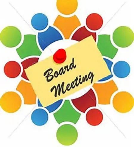 Board Meeting On a Posted Note