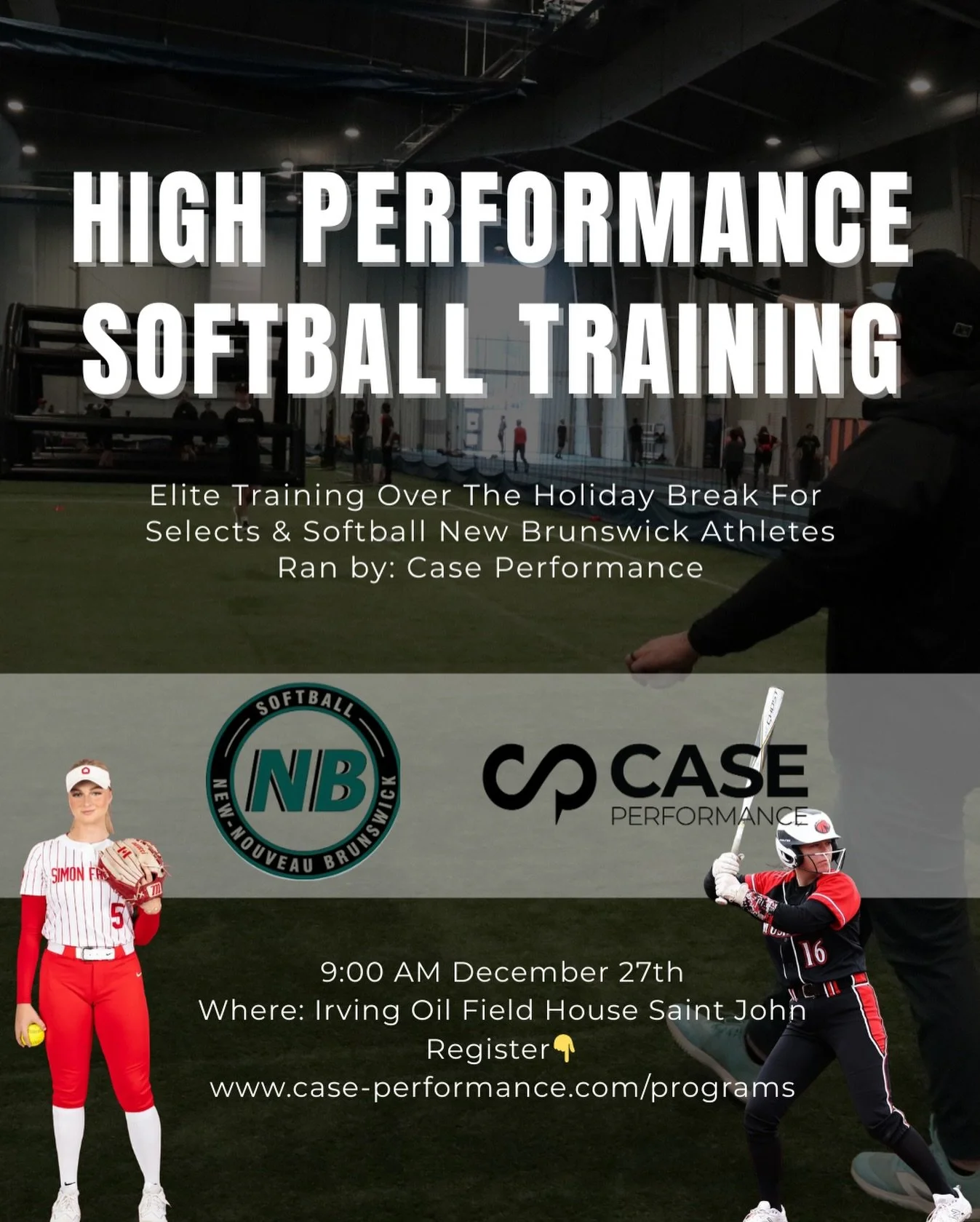 High Performance Softball Training &mdash; Holiday Break

Designed for select and high-level softball athletes looking to get quality reps, high-level coaching, and purposeful training over the holiday break.

Led by Case Performance.
Built for athle