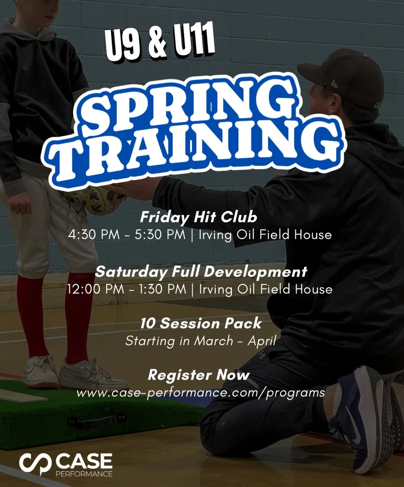 If you&rsquo;re looking to get your athlete ready for the season, we&rsquo;ve created a 10-Session Spring Training Pack specifically for U9 &amp; U11 athletes.

⚾️ What this looks like:
&bull; 10 total sessions
&bull; Choose from 15 available dates
&