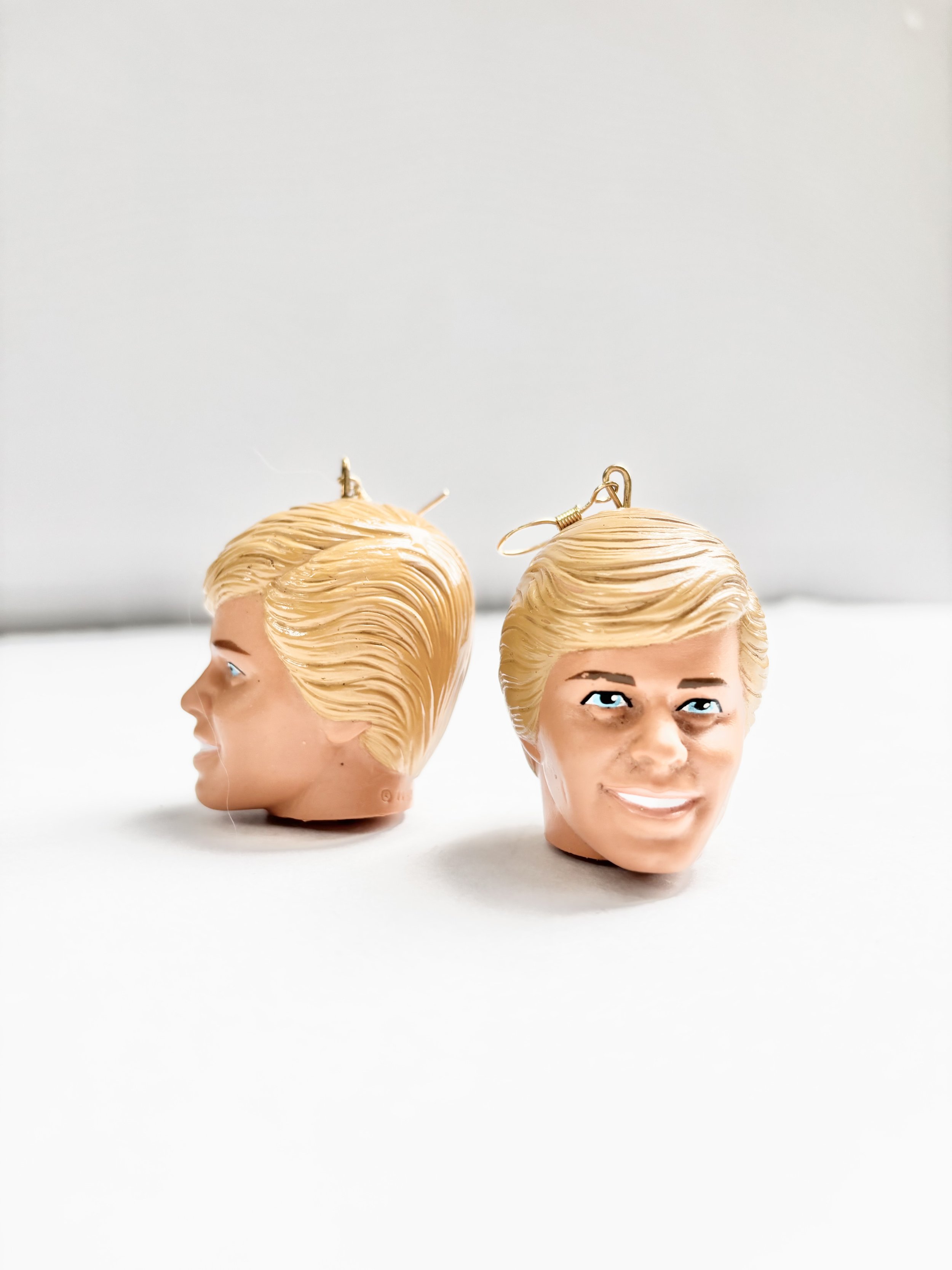 Ken Doll Head Earrings