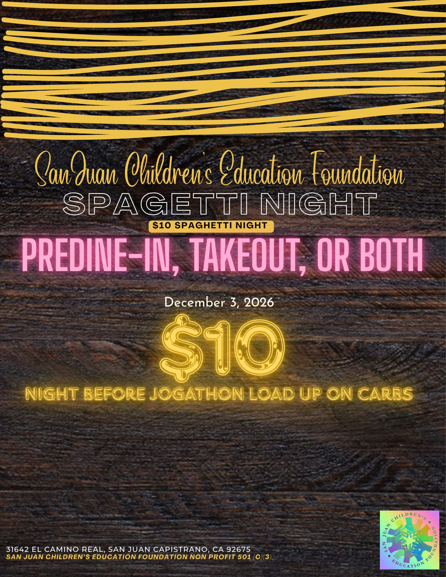 Spaghetti Dinner Fundraiser