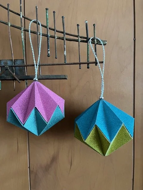 Origami Ornaments, Sparkle Cardstock