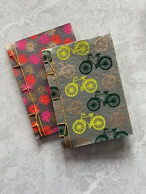 Small Japanese Stab Bind, Screenprinted Covers
