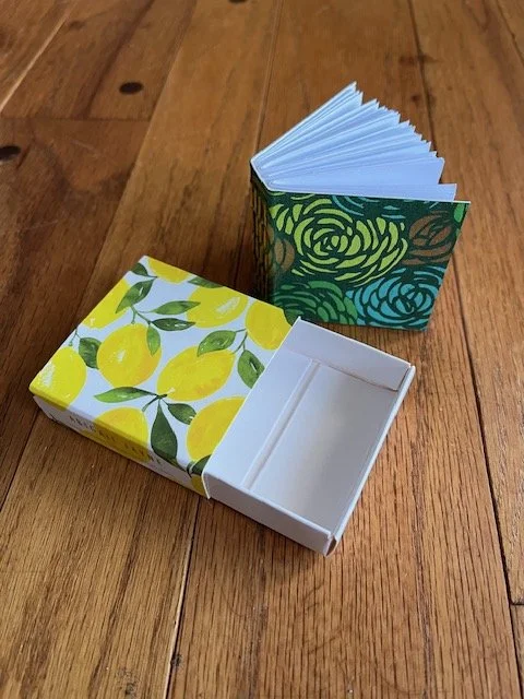 Tiny Book Inside Lemon Matchbox
