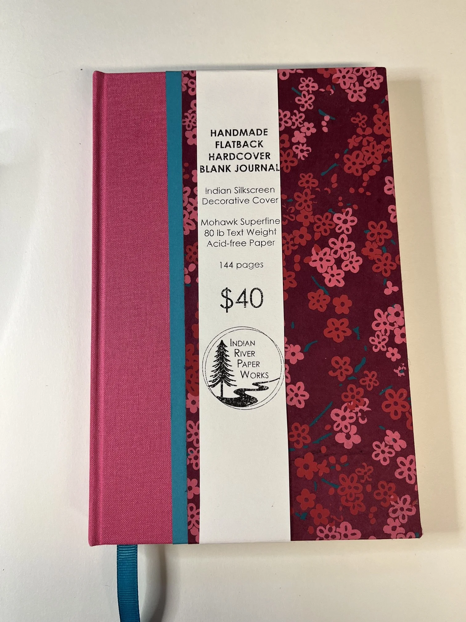 Screenprinted Pink Floral, Hardback