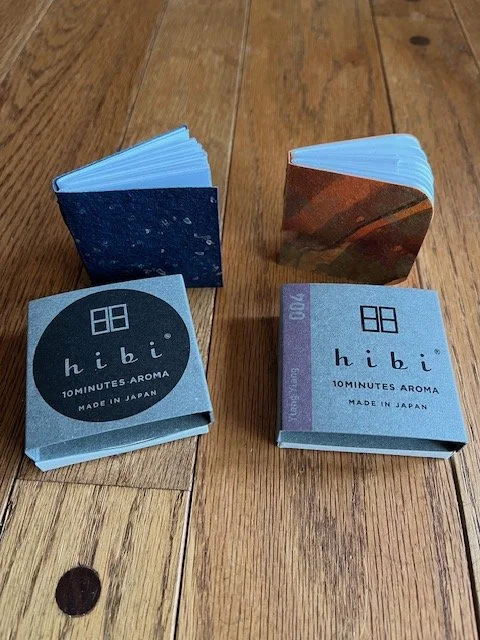 Tiny Books Inside Hibi Incense Boxes