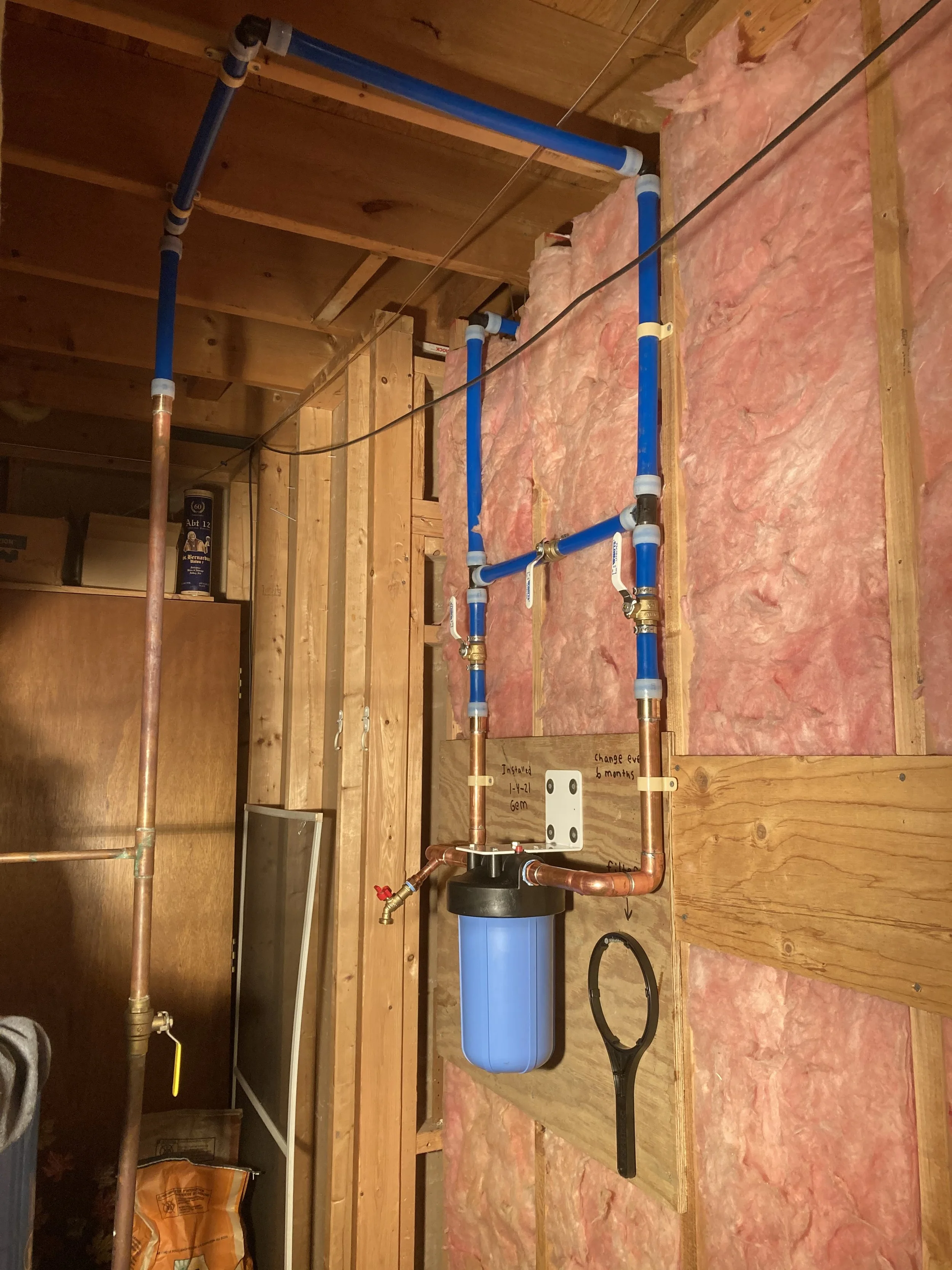 Whole House Water Filter with Bypass System