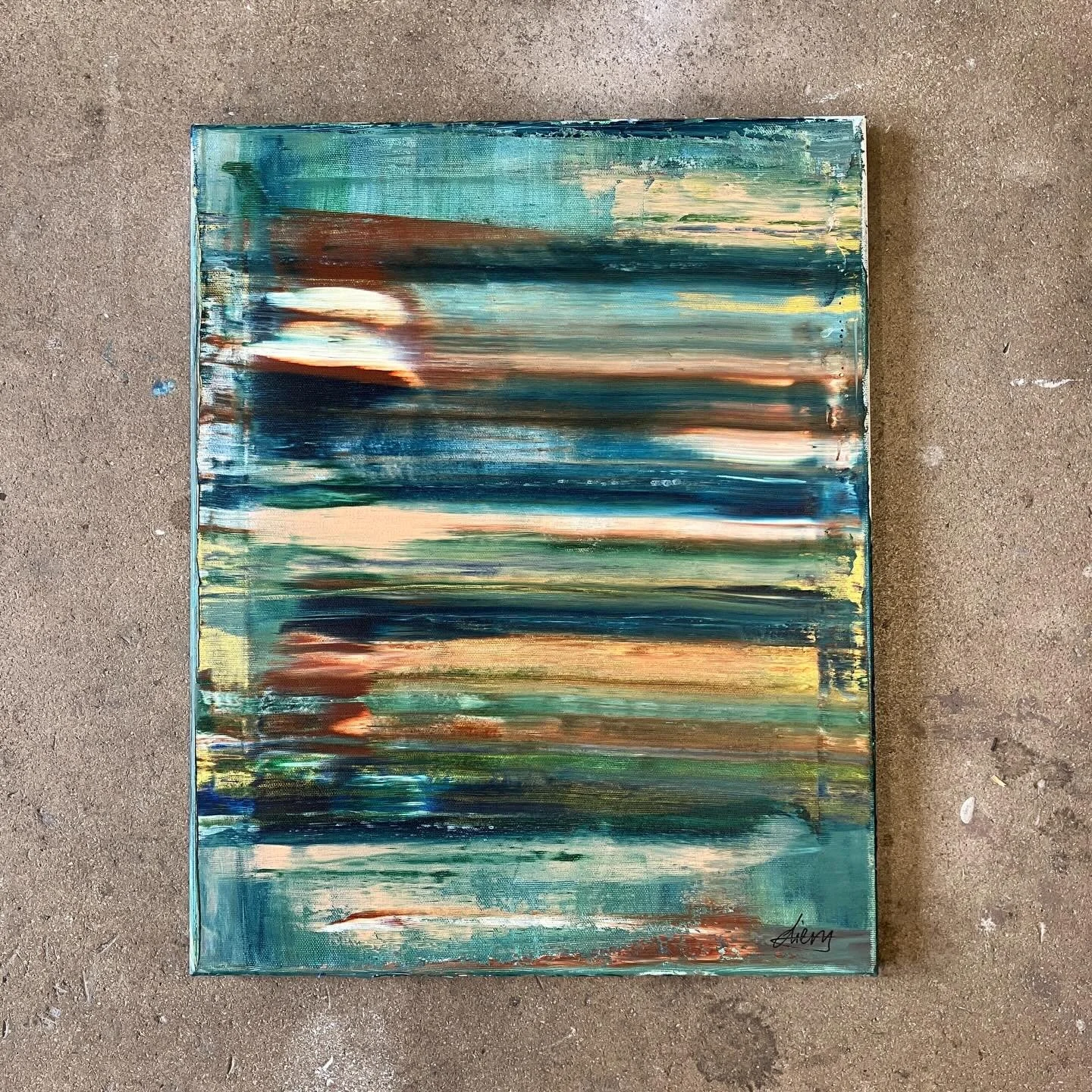 Versteckts Gl&uuml;ck 9, 2024
40x50 cm, Acryl auf Leinwand