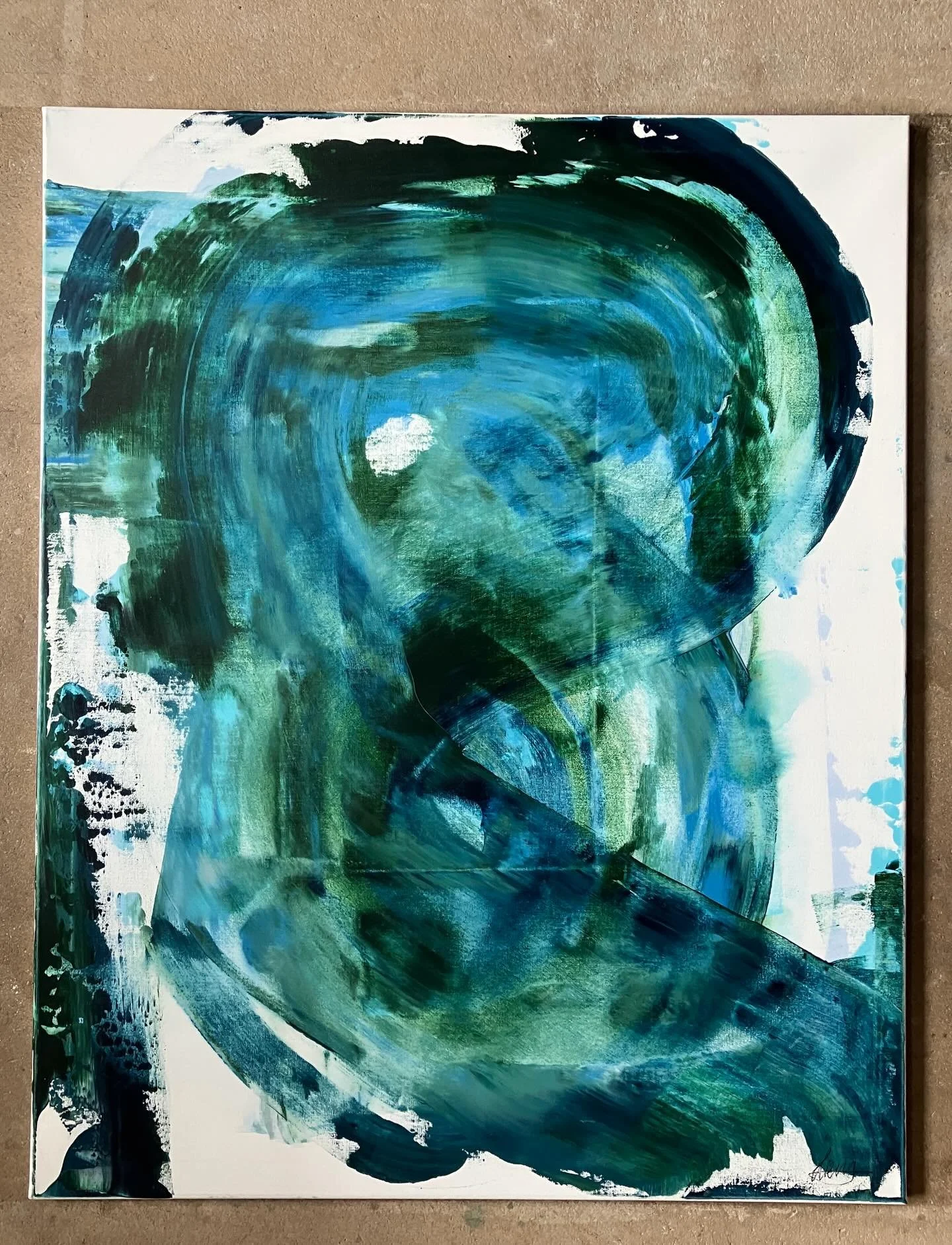 B&auml;rgluft 2, 2025
Acryl auf Leinwand
80x100 cm