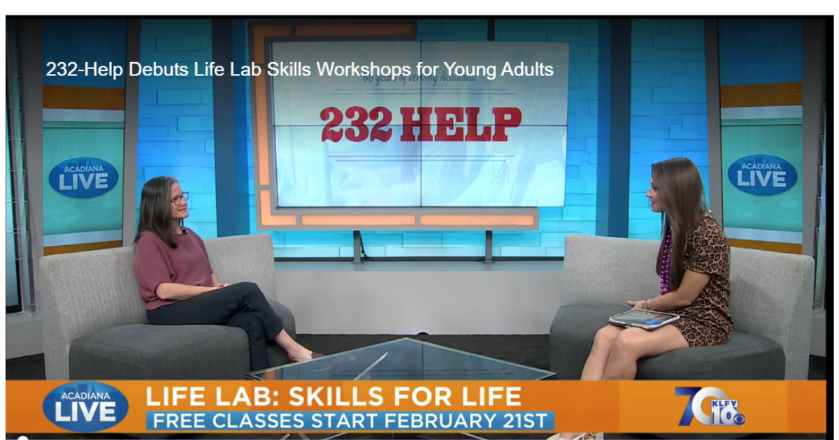 232-Help Executive Director talks to KLFY about Life Lab: Skills for Life Series
