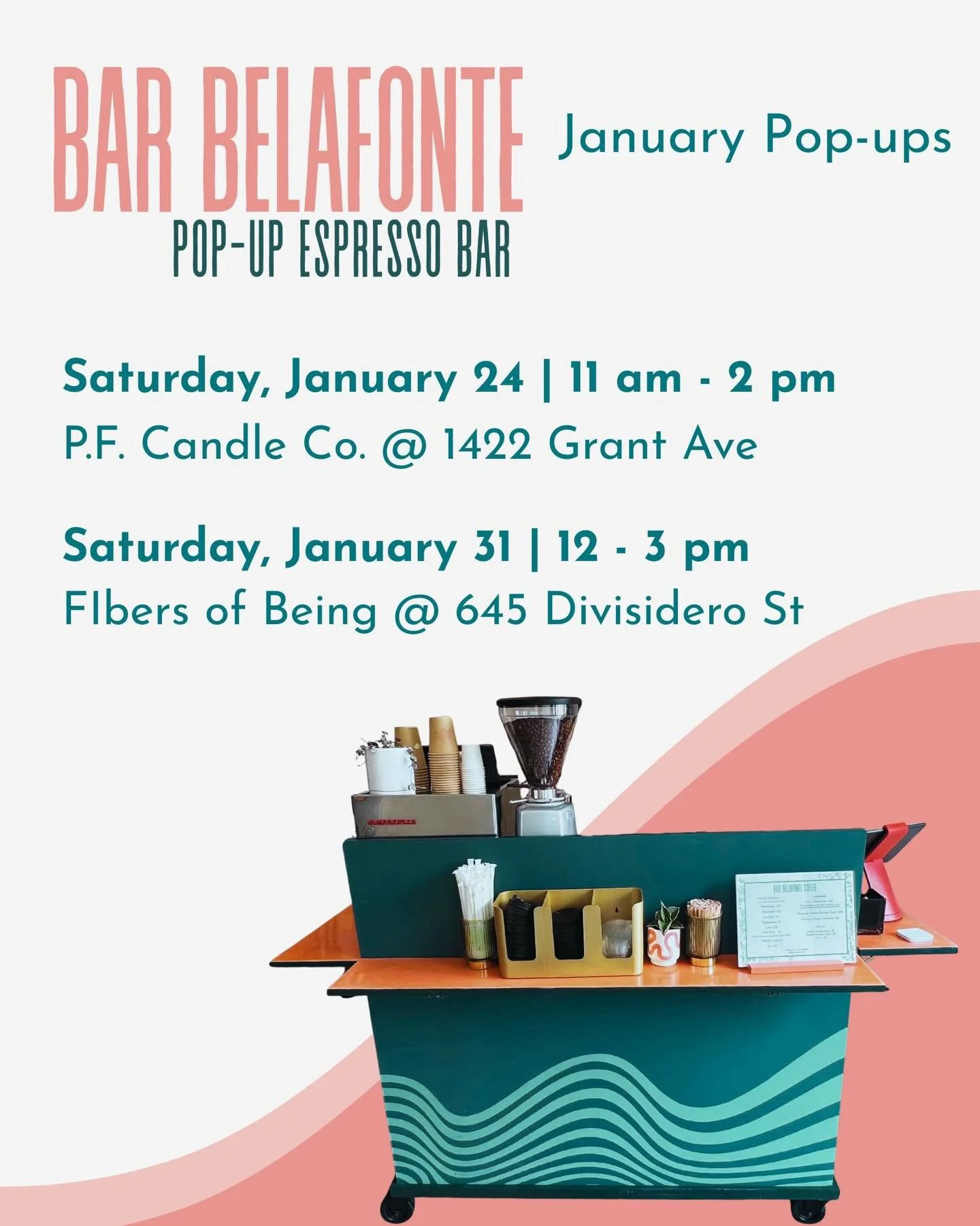 We&rsquo;ll be out and about later this month! Catch us first at P.F. Candle Co. in North Beach then we&rsquo;ll be back at Fibers of Being on Divis ✨