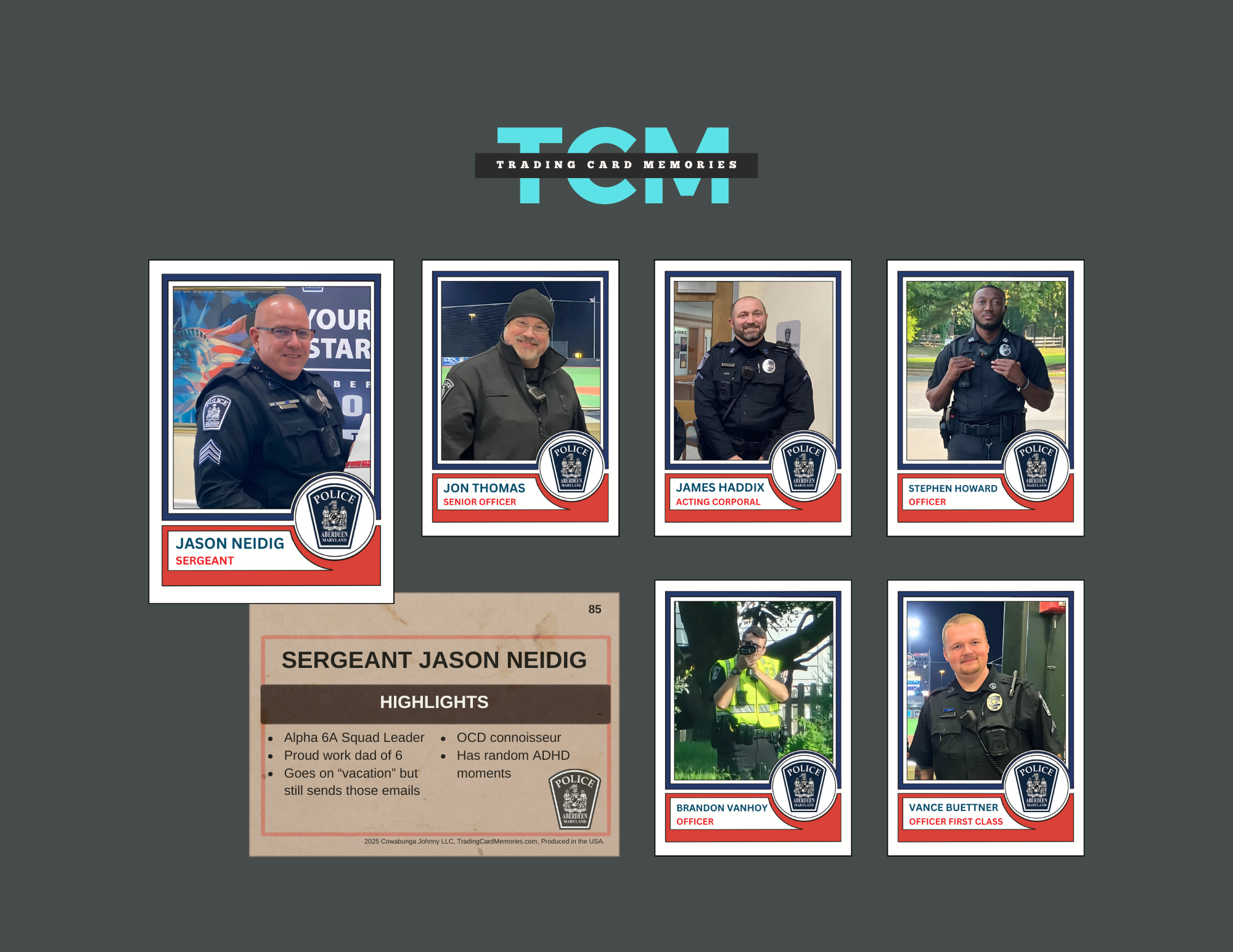 Aberdeen Police Station Trading Card Set