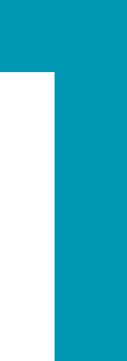 A digital graphic display with a large blue number 1 and a small blue triangle at the top, set against a dark background.