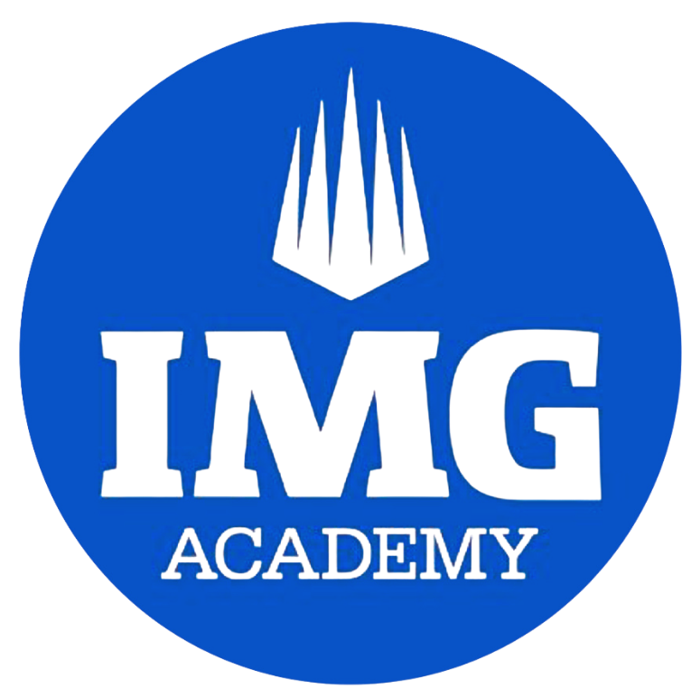 Blue circular logo with a rocket icon above the text 'LIVING ACADEMY'.