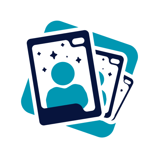 Illustration of three stacked social media profile icons with a person silhouette and stars.