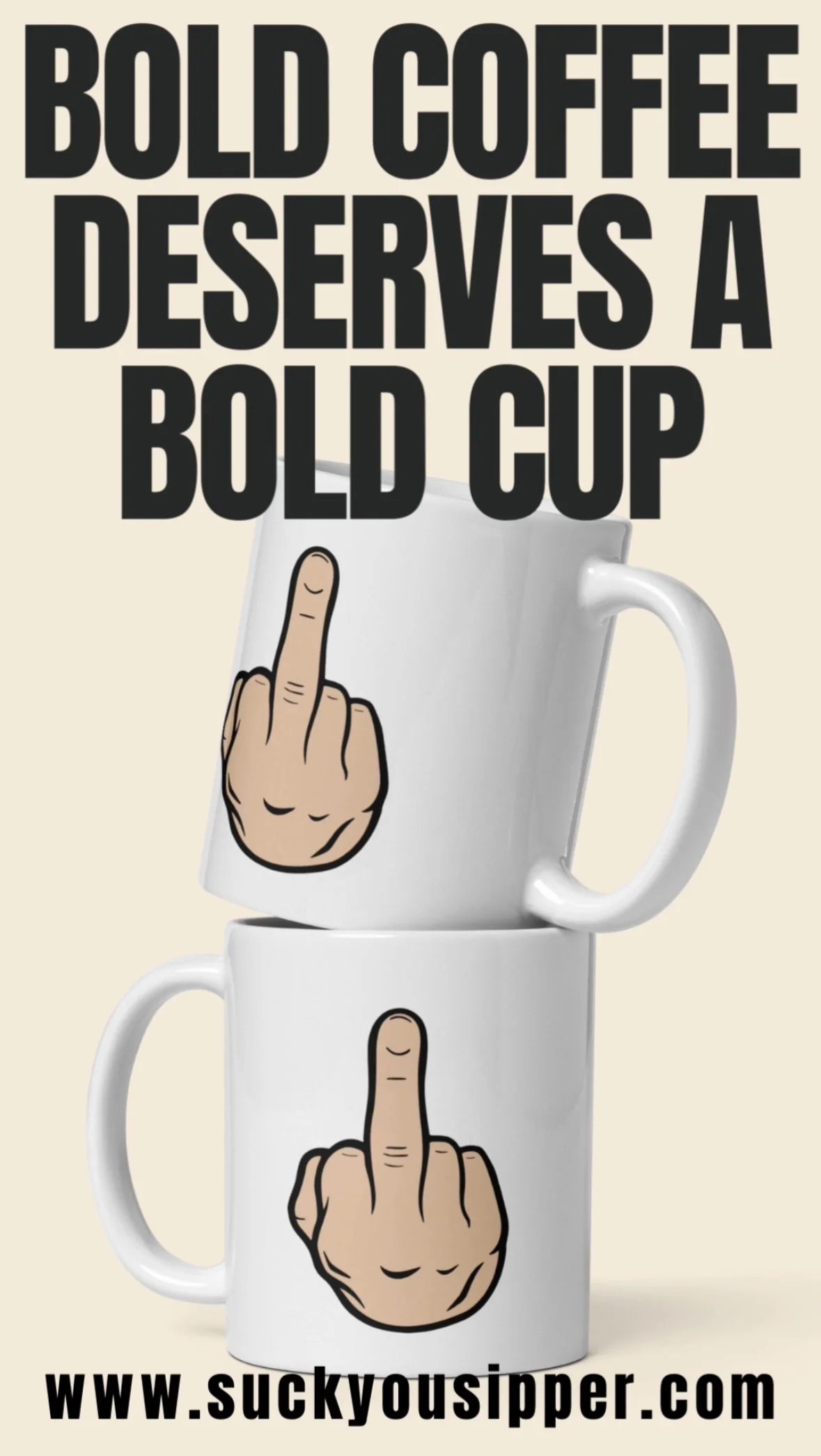 Middle finger coffee mug