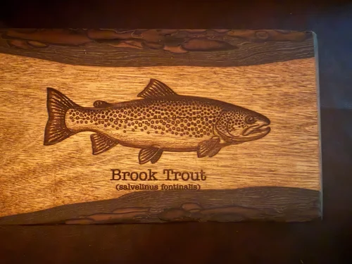 Brook Trout Wood Engraved Wall Art
