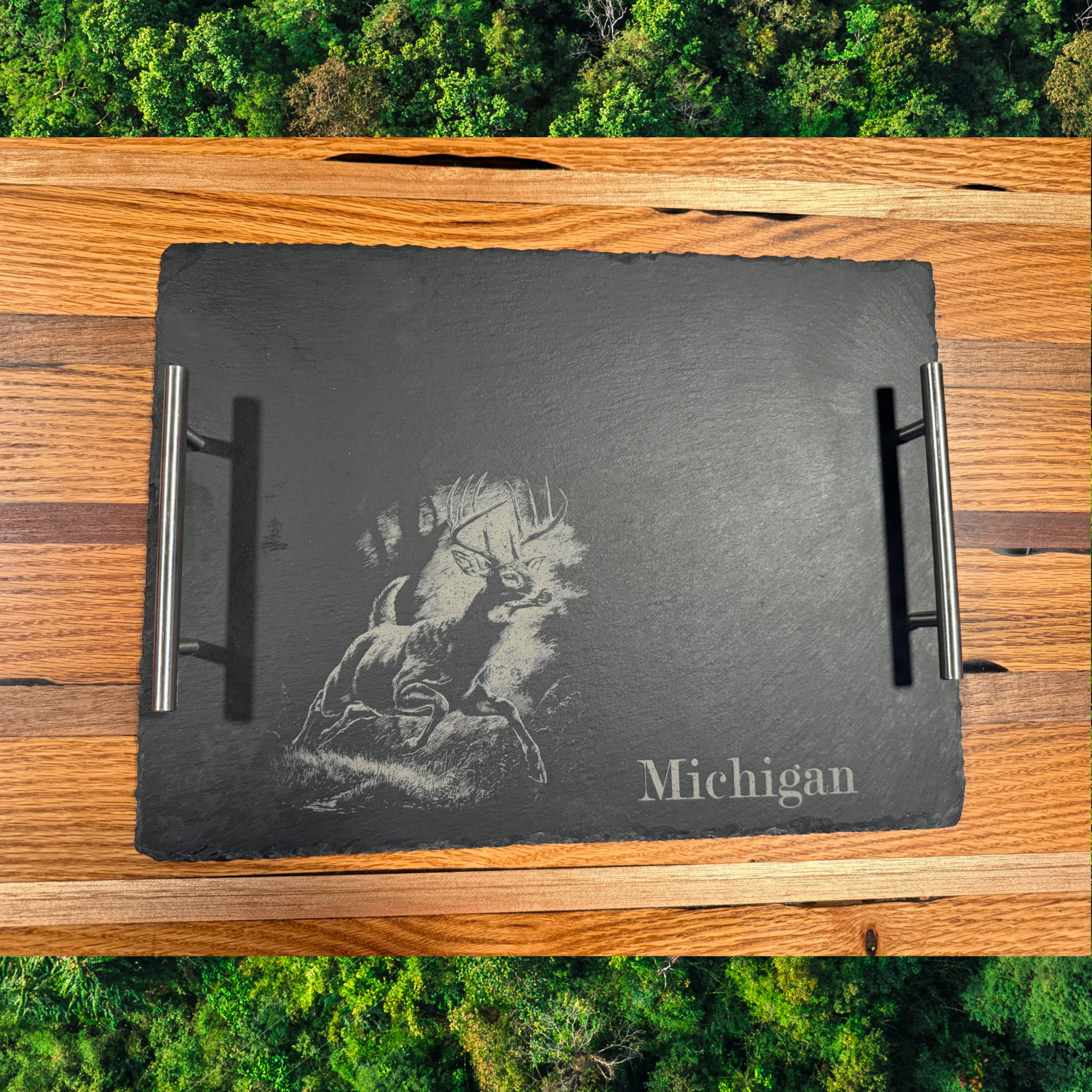 Rustic Michigan Slate Serving Tray